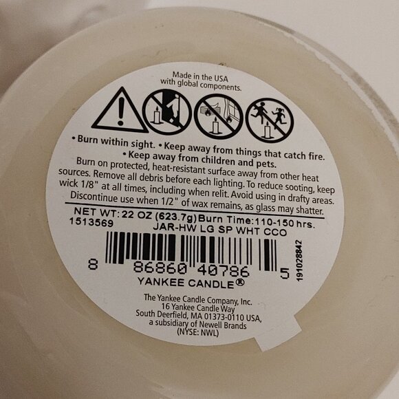 Yankee Candle Spiced White Cocoa Jar Candle BNWT 22oz - Picture 4 of 5